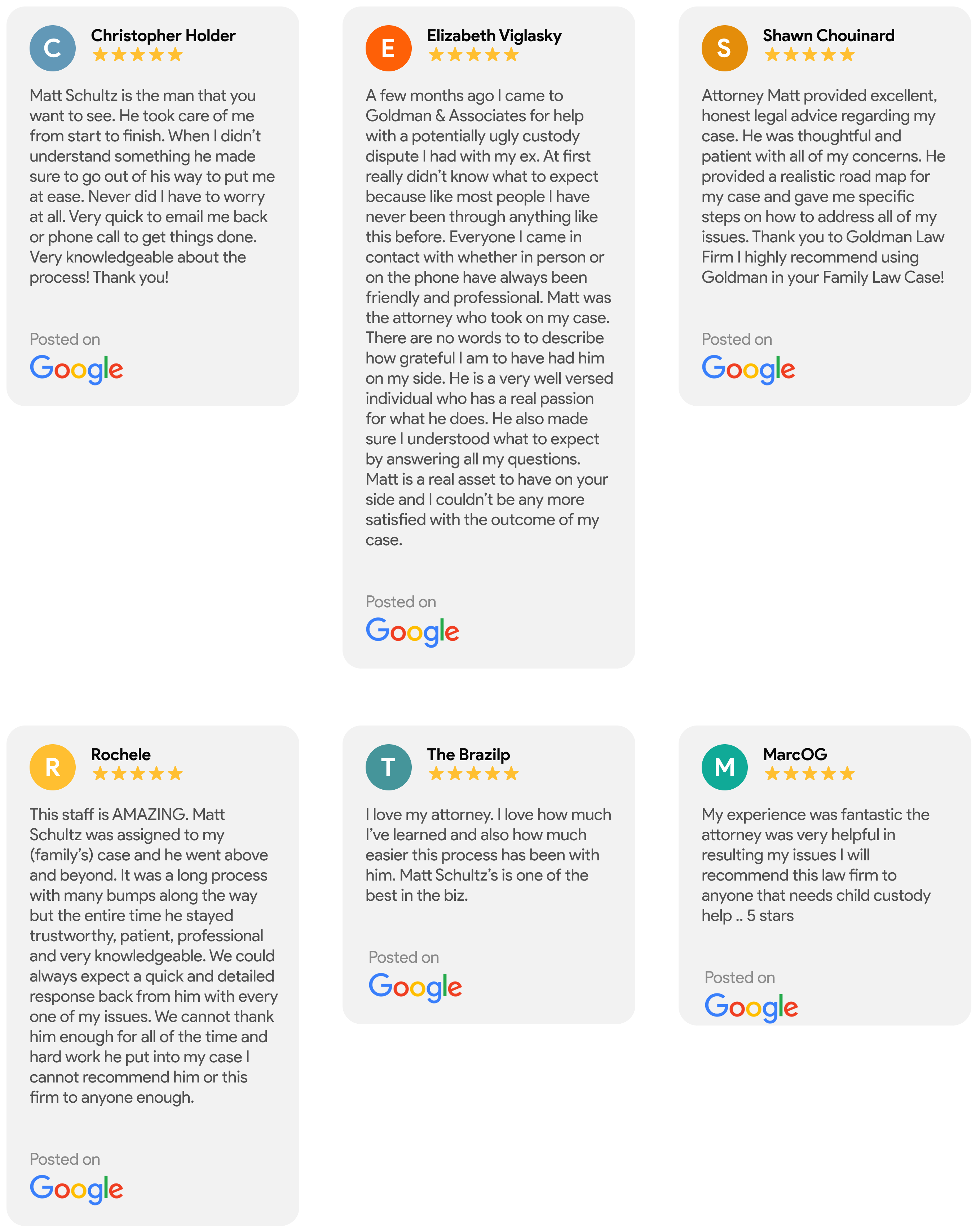 Client testimonial